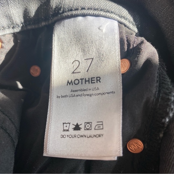Mother Insider Crop High Waist Bootcut in Faded Black - 27 - Picture 14 of 17